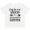 Inktastic Only The Best Nieces Get Promoted To Cousin Toddler T-Shirt Family Kid