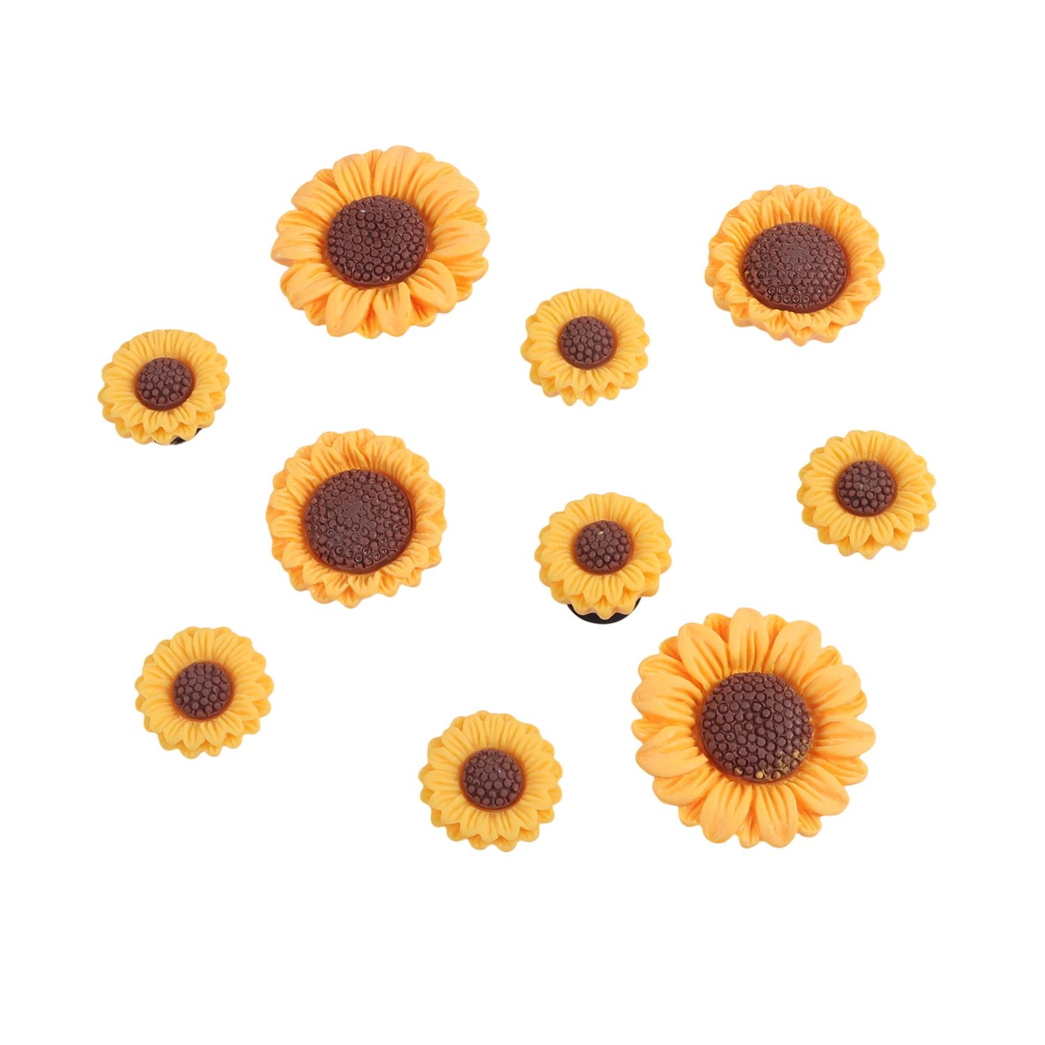 

Randomly mixed sunflower cute style hole shoe accessory DIY shoe flower, women s beach shoe decoration buckle