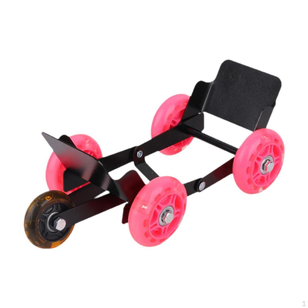 Motorcycle Wheel Dolly Roller Foldable High Carbon Steel Motorbike Moving Tool Portable Tire Skate