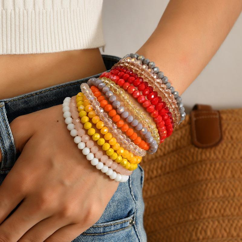 Kristallperlen zufälliges 24-teiliges Set, Armband-Karten-Pack einfache neue Sommer-Elastikseil Herren- und Damenmodelle