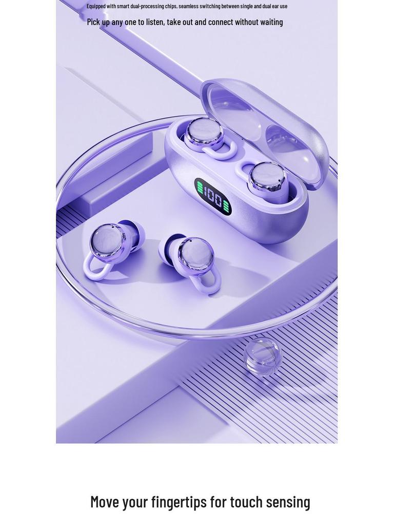 2025 Bluetooth Clip-on Sports Earphones: Noise Cancelling, Power Display, Long Battery Life, High Sound Quality