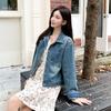 Korean-Style Versatile Denim Cardigan Jacket for Women - Stylish Spring and Autumn Fashion 2026