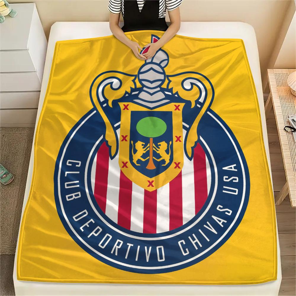 

Club Deportivo Guadalajara Print Flannel Blanket, High quality Comfortable for All Seasons, Home Decor, Warmth and Comfort 80cm x 120cm
