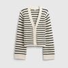 Gap Women's Loose V-Neck Striped Cotton Cardigan