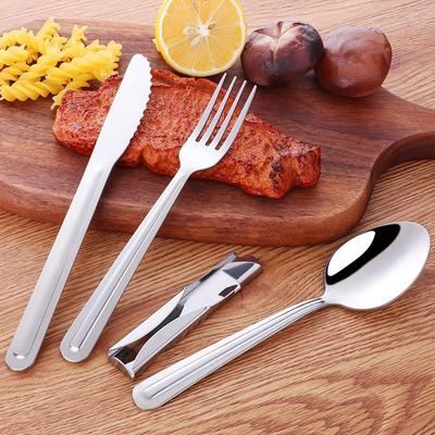 Household Convenience Portable Dinnerware Set Travel Cutlery Set Camping Tableware Reusable Utensils Set with Spoon Fork Tools
