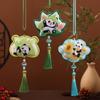 Panda Double-Sided Sachet Ornament - Dragon Boat Festival Embroidered Lucky Bag for Car or Hanfu.