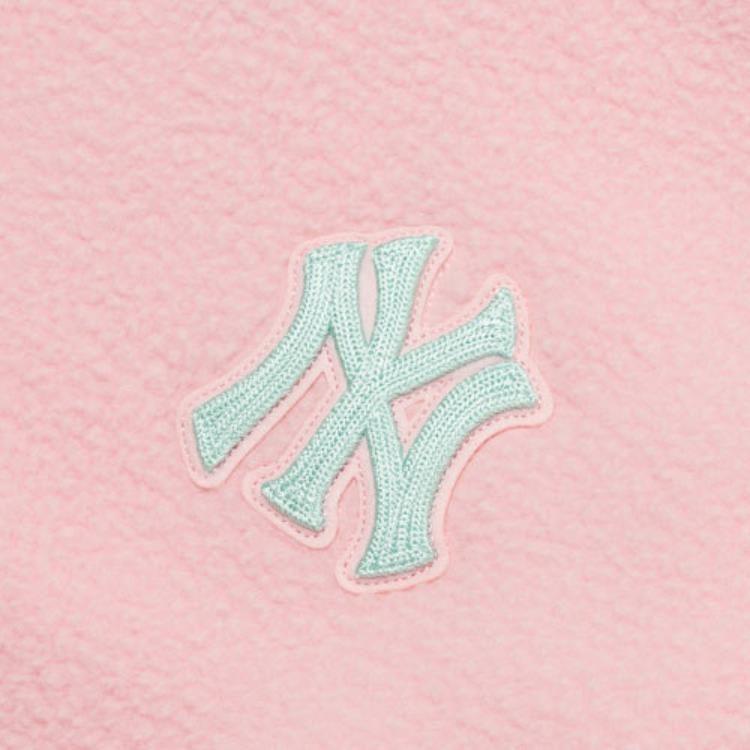 MLB Base Logo Sweatshirts Unisex Pink Crew Neck Thickened Regular 3AMTF5116-50PKL
