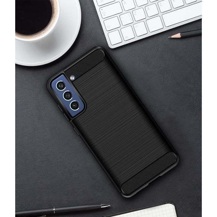 Case - BOOLING - for Samsung S21 FE - Rigid - Elegant - Shockproof Black 6.4"