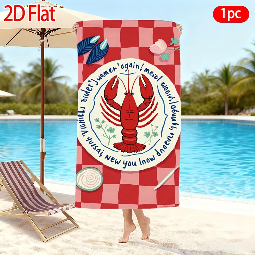 1pc Assorted Summer Themed 2D Flat Beach Towels Perfect choice for beach vacation party gifts