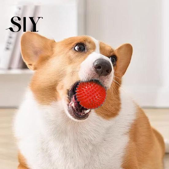 Interactive Pet Toy Squeaky Dog Chewing Sound Ball Safe Teeth Cleaning Puppy Chew Self-pleasure Balls Training Toys Supplies for Boredom Relief Dental