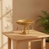 Mirrored Tray with Pedestal Toned Tassels VintageStyle Display Riser for