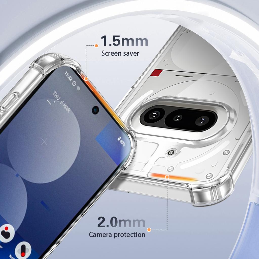 Luxury High Transparent Anti-Shock Phone Case for Nothing Phone 3A Pro CMF Phone2 Pro 1 Cover for Nothing Phone 3 2A 2 1 Funda