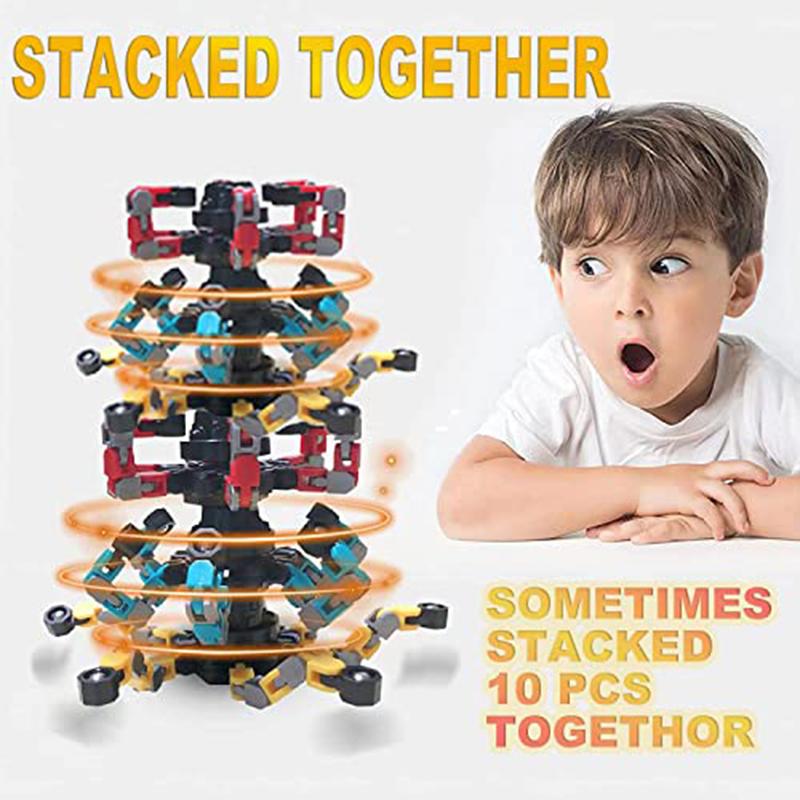 Funny Robot Fidget Spinner DIY Deformable Chain Fidget Toys Stress Relief Sensory Toys Fingertip Gyros ADHD Autism Kids Adults