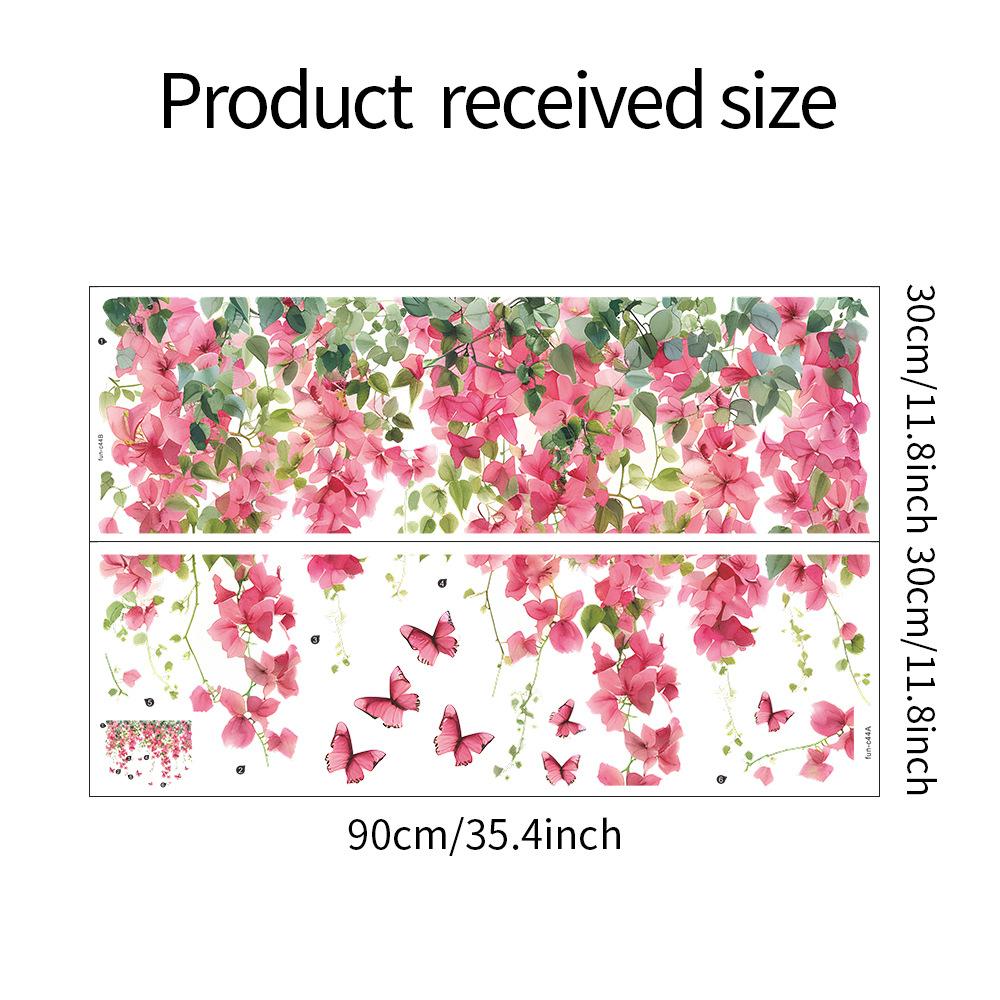 

Акварельные цветы бабочки листья спальня гостиная стены ландшафтный дизайн настенные наклейки 30*90CM*2PCS/fun-c44