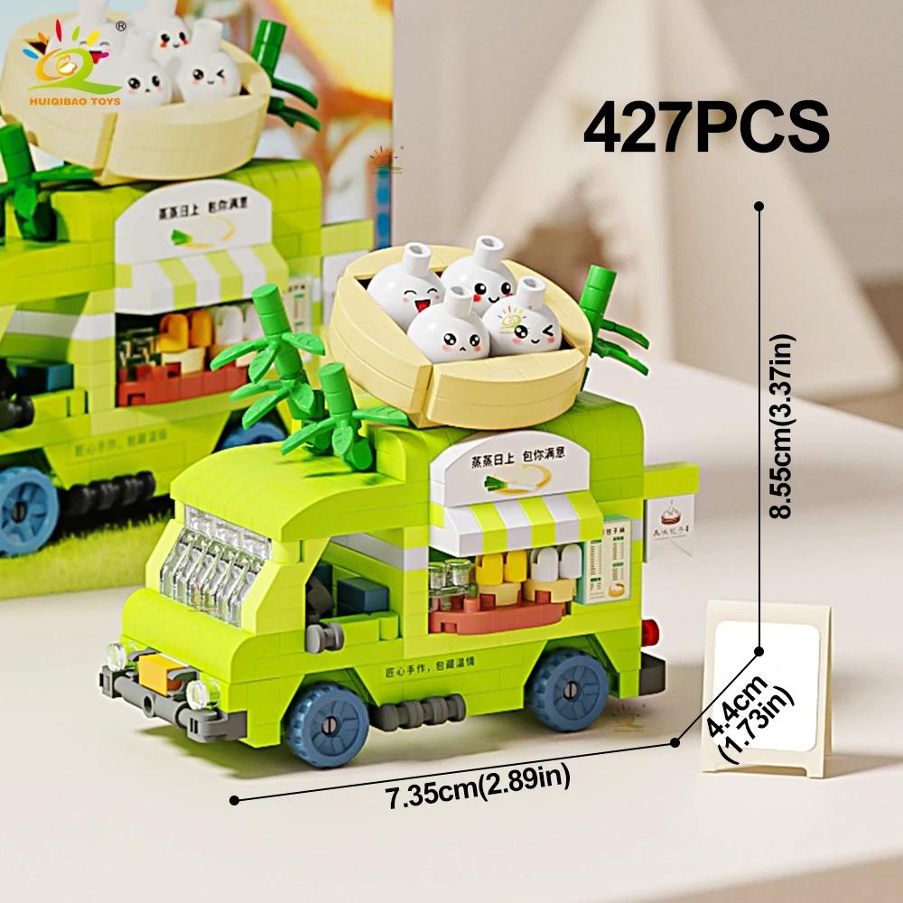 New Cute Pet Rocking Creative Interesting Food Travel Rv Car Building Blocks Toy Children'S Car Model Display Christmas Gift