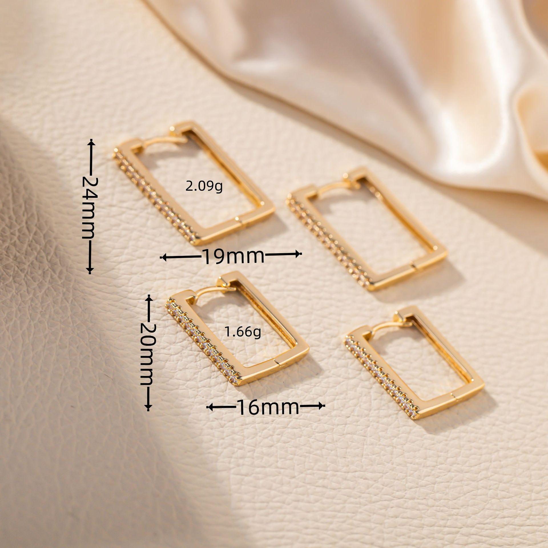 Minimalist European Geometric Square Stud Earrings