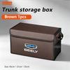 Car Trunk Storage Box, For GEELY GX2 GC2 GC6 Ck BINYUE BOYUE Emgrand EMGRAND PU Pickup, Leather Stowing Tidying Bag Accessories