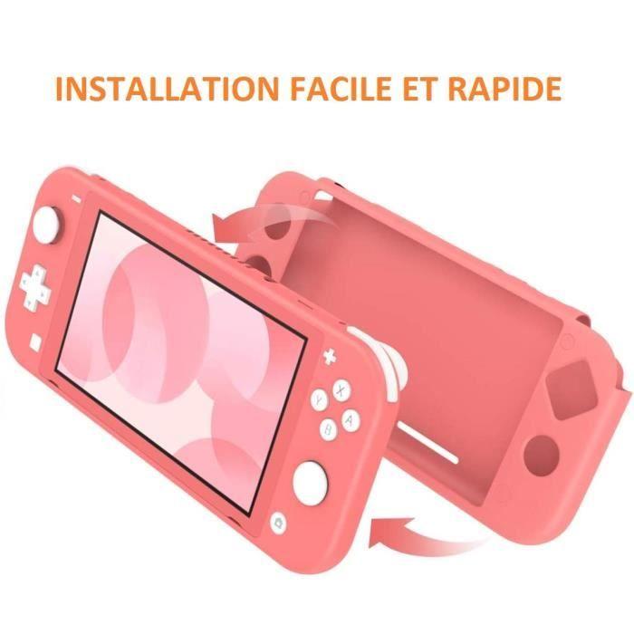 Coque Silicone Rose Compatible avec Nintendo Switch Lite - Phonillico®
