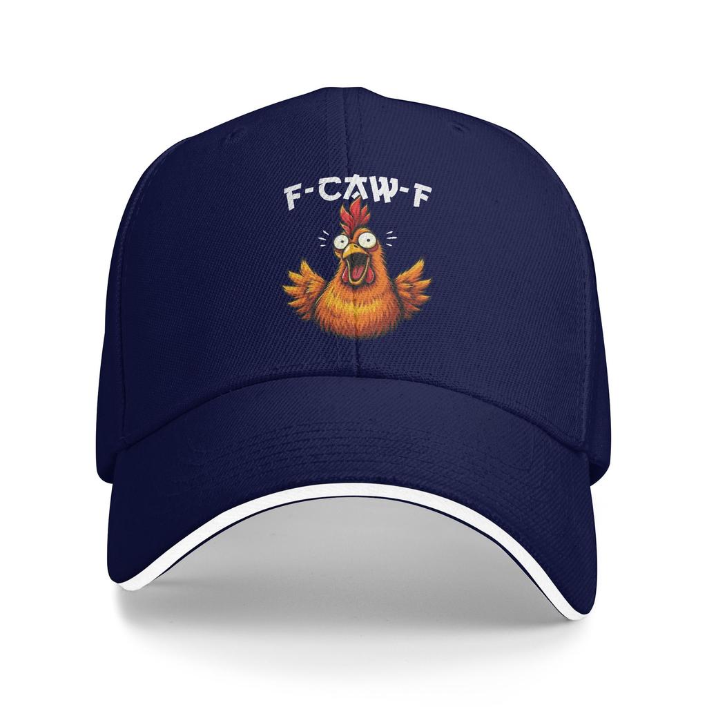 F-Caw-F Chicken Logo Funny FCAWF Meme Baseball Cap Women Print Trucker Hat Summer Casual Outdoor Gym Hot Sale Baseball Caps