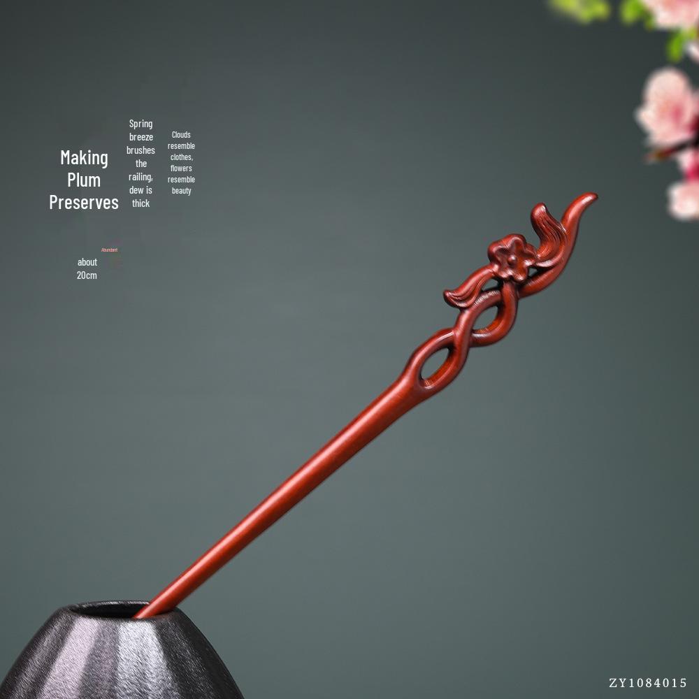 Rosewood Hairpins: Antique-Style Wood Hair Accessories for Hanfu & Qipao