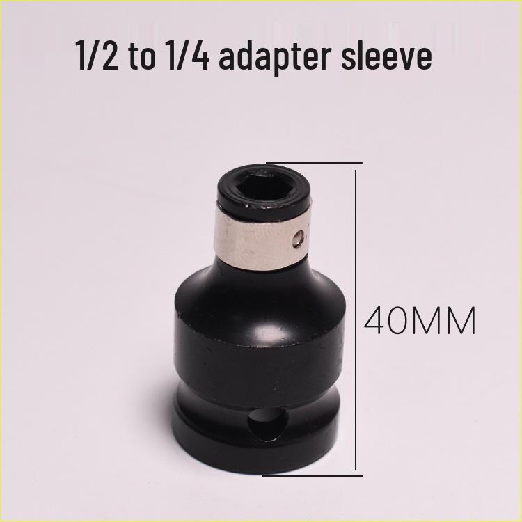 Nigao Electric Wrench Adapter: 1/2 to 1/4 Hex Socket Bit, Telescopic Spring Sleeve
