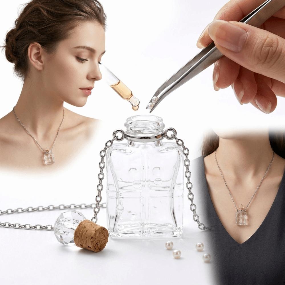 Glaze Vial Vial Pendant Necklace Openable Openable Glaze Vial Necklace Birthday Gifts
