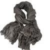 Retro Pleated Printed Scarf Luxury Brand Designer Long Shawl Wrap  For Spring Autumn Winter