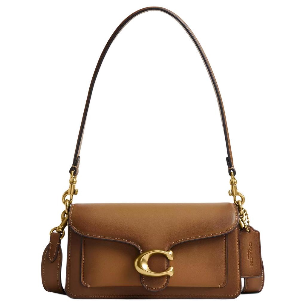 Coach Tabby 20 Logo Classic Leather Shoulder Bag Small Women shoulder bag Honey-Brown CCC06-B4T7J