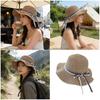 Stylish Bows Embellishment Hat Sun Protection Breathable Fisherman Styles Hat for Women Outdoor ActivityAnd Daily Wear  Khaki