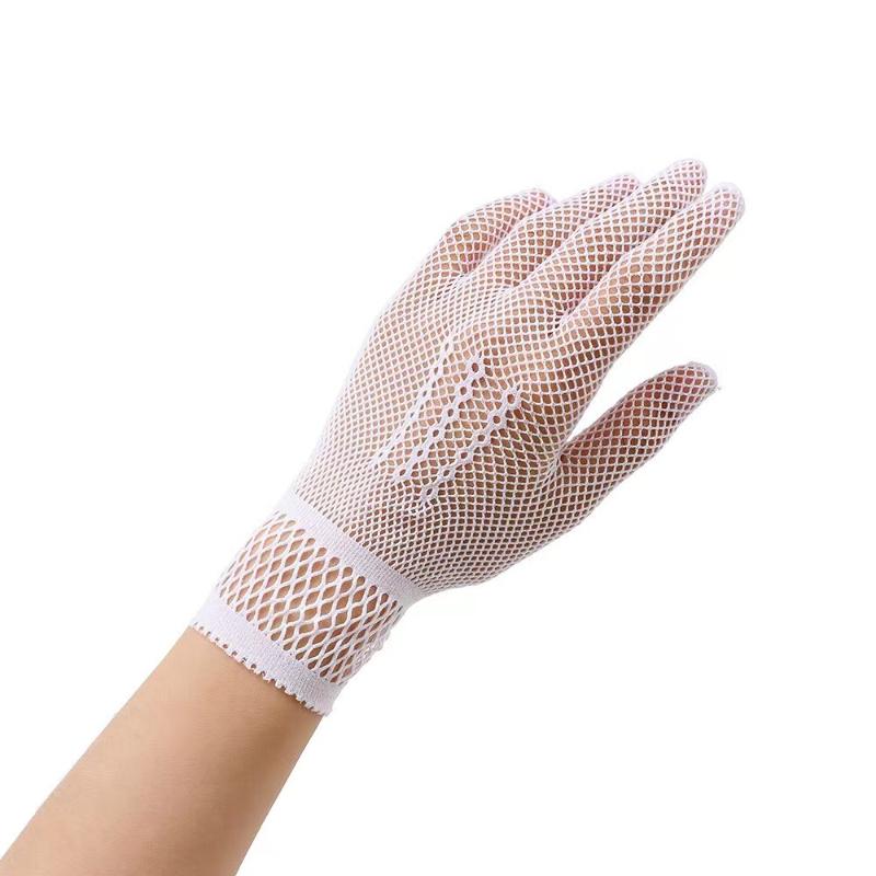 Damen-Hochzeitshandschuhe, Mesh-Fischnetz-Handschuhe, UV-beständige Fäustlinge
