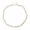 Stylish Layering Necklace Feature Sparkling Glass Crystals Adjustable Twist Chain For Casual or Formal Event