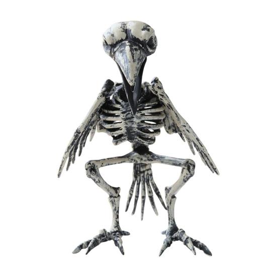 Halloween Animal Skeleton Plastic Bone Model Realistic Skeleton Crow Spider Rat Scorpion Figurine for Haunted Houses Graveyard Scenes Parties Decor
