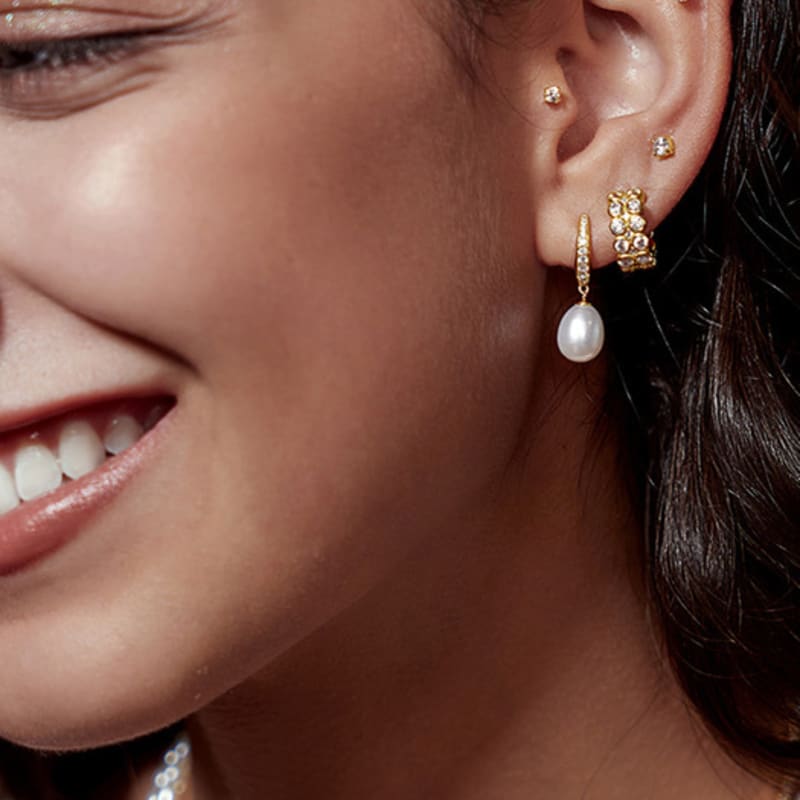 ANIA HAIE Pave Climber Barbell 295 Silver Piercing E058-01G