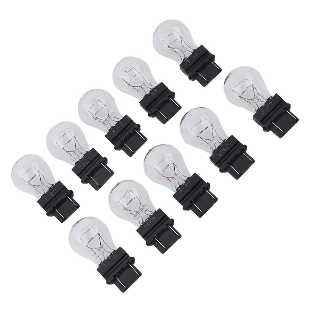 10 Pcs 3157 Brake Light Bulbs 3057 3155 3357 3547 4157 External Turn Signal Bulb Halogen Lamp Brake Light Amber White Tail Light