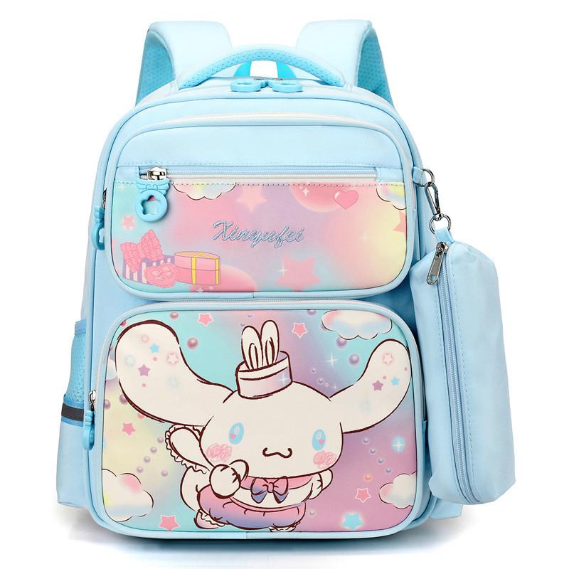 Adorable Cartoon School Backpack For Kids With Cinnamon Dog Melody Kuromi Design