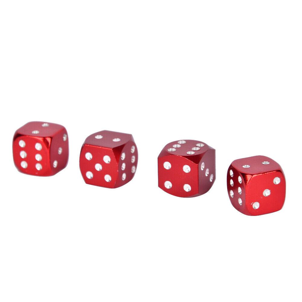 7 Color Metal Dice Air Dust Cover Caps Parts Tires Wheels Valve Stem Covers