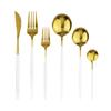 6 ks Bílé zlato Sada zrcadlových příborů Nůž Vidlička Kávová lžička Sada příborů Sada nádobí z nerezové oceli Sada kuchyňského nádobí Sada příborů