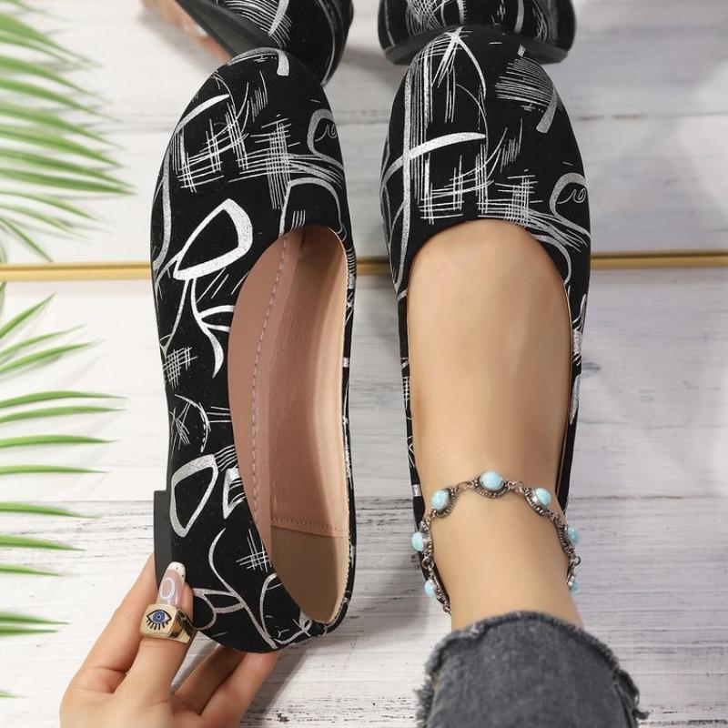 Women Flat Shoes Spring and Autumn Shallow Round Toe Loafers Comfortable Lightweight