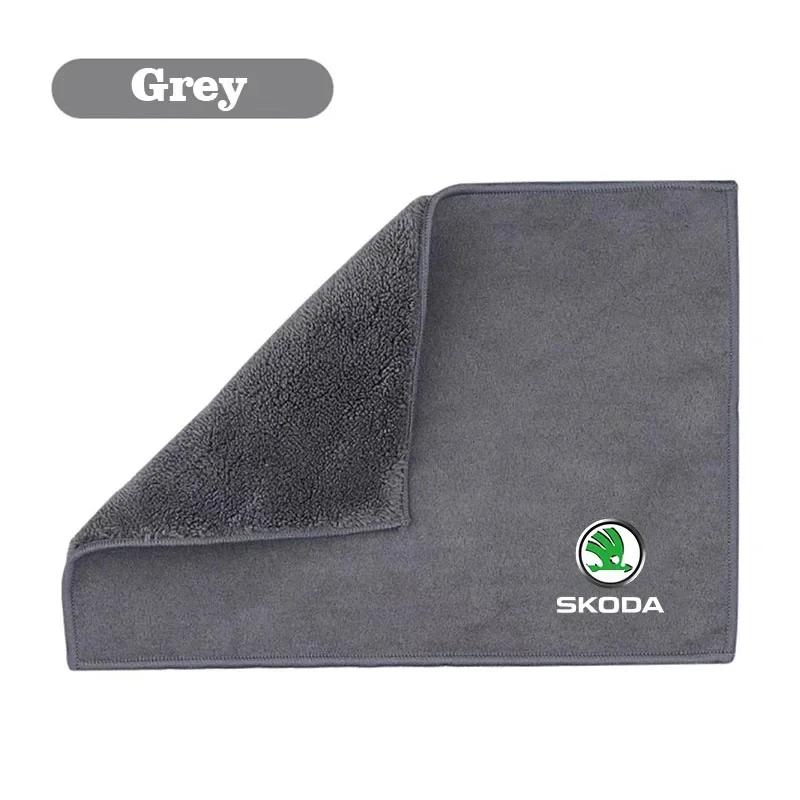 

Car Sticker Fiber Fleece Car Cleaning Car Wash Towel Auto Tool Accessories For Skoda Kodiaq Fabia Kamiq Karoq Octavia 2 3 Rapid For Skoda серый