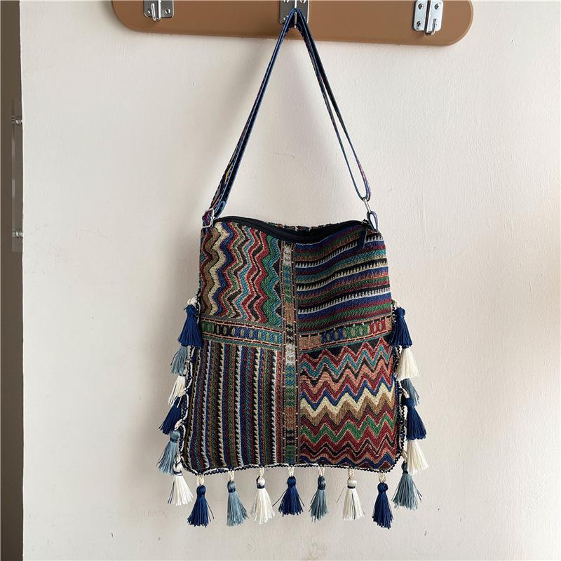 

Жіноча етнічна сумка з китицями - осінь 2024 року великої місткості та модна сумка через плече Type 6