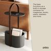 Umbra Storage Table, Side Table, Black/Walnut, W24 x D35 x H68cm, HUB 21013760048