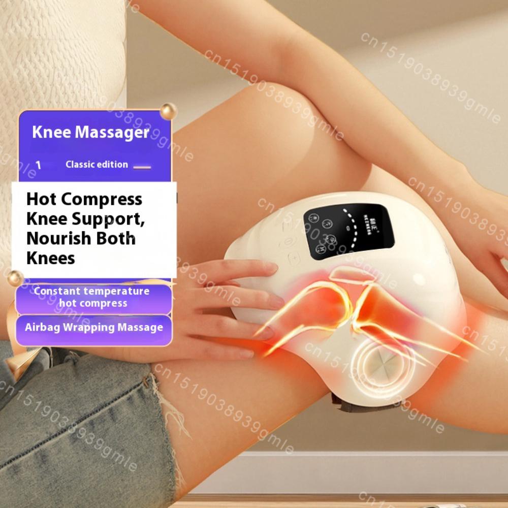 Electric Knee Massager Wireless Heated Knee Massager Wormwood Constant Temperature Hot Compress Vibration Massage Knee Care