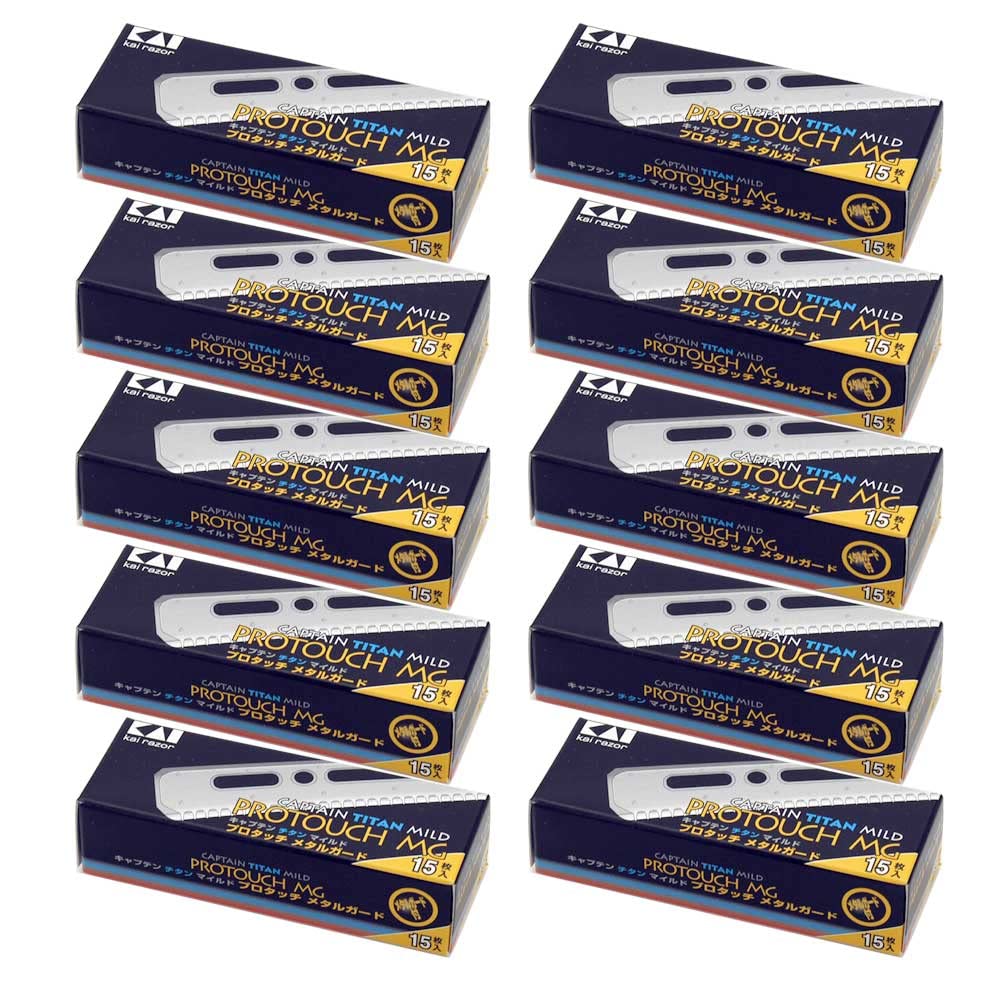 

Kai Captain Titanium Mild Pro Touch Металлический защитный кожух 15 мм x 10 Профессиональное использование Корпорация - штуки, [Бритвы Kai]