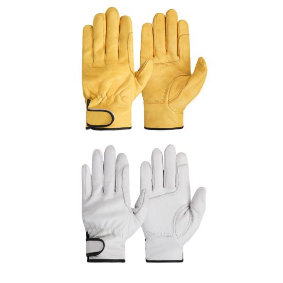 1 Pair Working Gloves Waterproof Faux Sheep Skin Anti-slip Hand Protector Thickened Wear Resistant Construction Repair Work Outdoor Yardwork Gardening