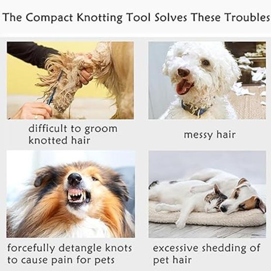 5 Pcs Pet Comb Knotting Comb for Cats Dogs Ergonomic Design Effective Pet Hair Removal Grooming Tool