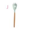 1 Pcs Silicone Kitchenware Set with Wooden Handle 12 Piece Non Stick Spatula and Spoon Kitchenware Set