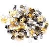 200pcs/lot Cove Clasps Cord End Caps String Ribbon Leather Clip Tip Fold Crimp Bead Connectors For DIY Jewelry Making Findings