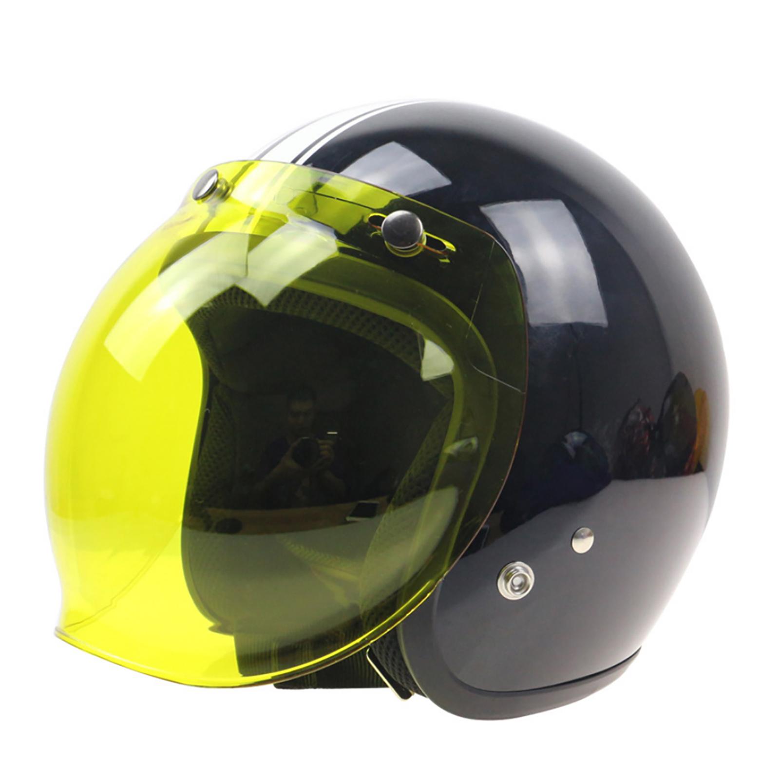 

3 Snap Bubble Wind Visor For Biltwell Gringo&Bonanza Motorcycle Helmet lemon yellow