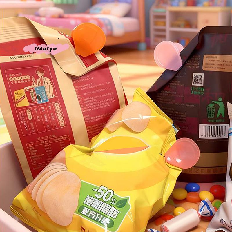 1 Set Flower Type 2-in-1 Magnetic Fridge Clips Multifunctional Food Sealing Clips Kitchen Accessory for Storage