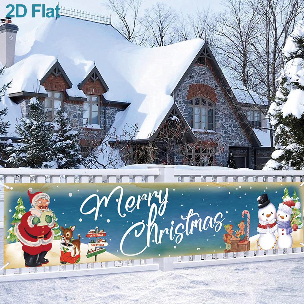 Christmas Outdoor Banner Merry Christmas Decorations For Home 2025 Outdoor Decor Xmas Navidad Noel Natal Happy New Year 2026